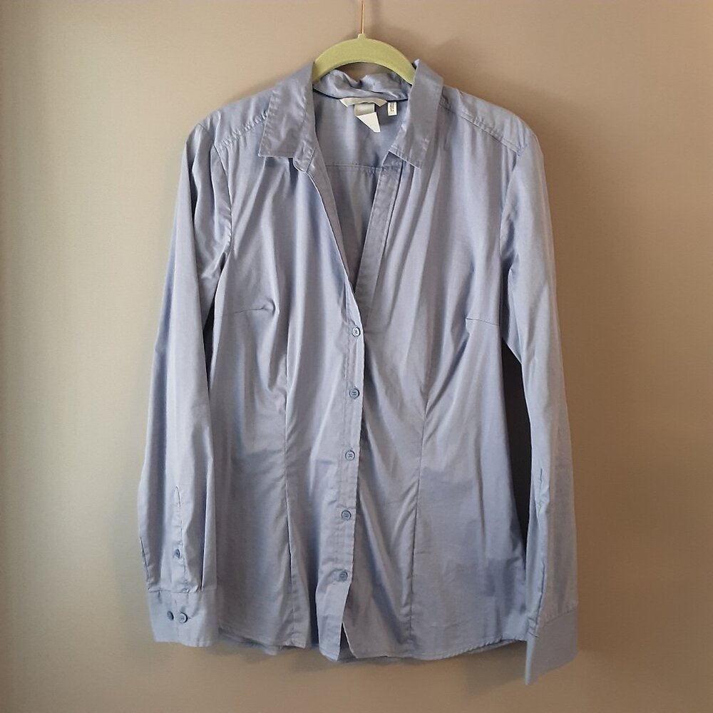 H&M Light Blue/Lilac Button-Down Shirt